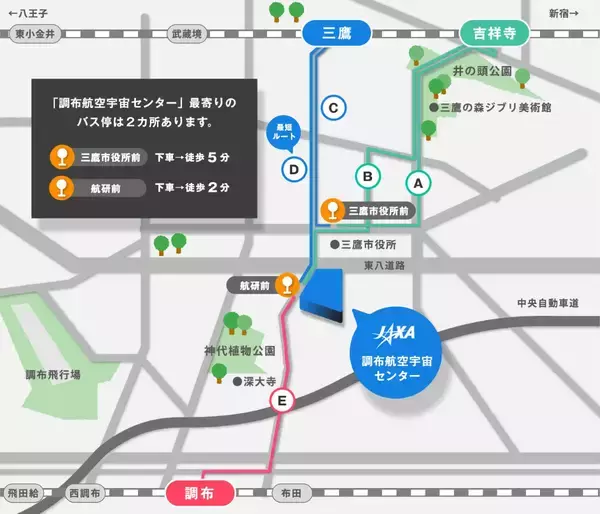 「JAXA調布航空宇宙センター4/19に一般公開【3/16締切】定員7,000名の事前登録方法とバスアクセスまとめ」の画像