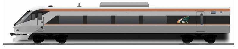 JR東海、新型特急「385系」量産先行車デザイン発表　「しなの」後継、グリーン車に同社在来線初のバックシェル式を採用
