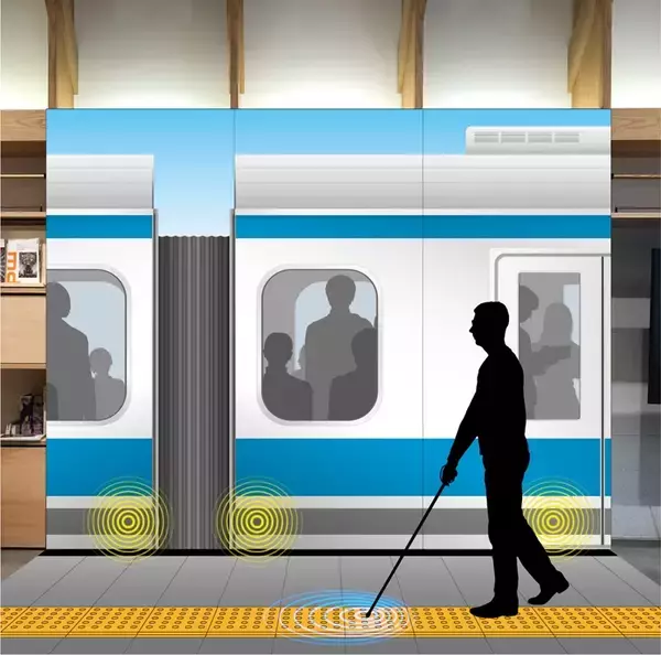 京セラが「視覚障がい者歩行支援システム」で駅ホームの安全な歩行をサポート　2/18みなとみらいに体験コーナー開設