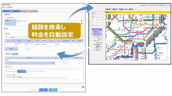 定期区間にも対応した交通費自動精算が可能に　ジョルダン「乗換案内Biz」が『IntrameriTワークフロー』と連携開始