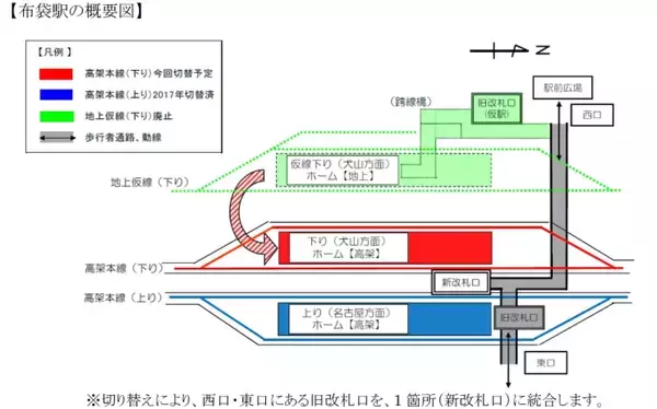 「名鉄犬山線　布袋駅付近下り線も高架化で踏切6箇所廃止　5/30（土）から」の画像