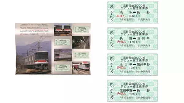 「長野電鉄「3000系」7月4連休の運用を22日公開、デビュー記念乗車券の販売も」の画像