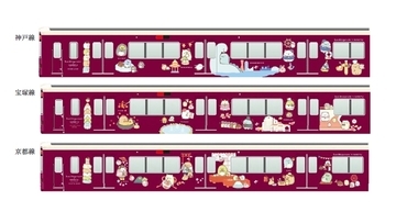 阪急　装飾列車「すみっコぐらし号」9月運行開始　阪急ファンの新キャラクター「くり駅長」も登場！