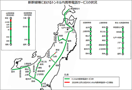 山形新幹線 峠―大沢 芦沢―舟形 6トンネルが通話可能に、JR東日本 新幹線区間 全線コンプリート達成