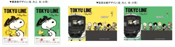 ファン必携！ スヌーピーデザイン東急線ワンデーパス 限定発売、グランベリーパーク500円ぶん買物券も当たる
