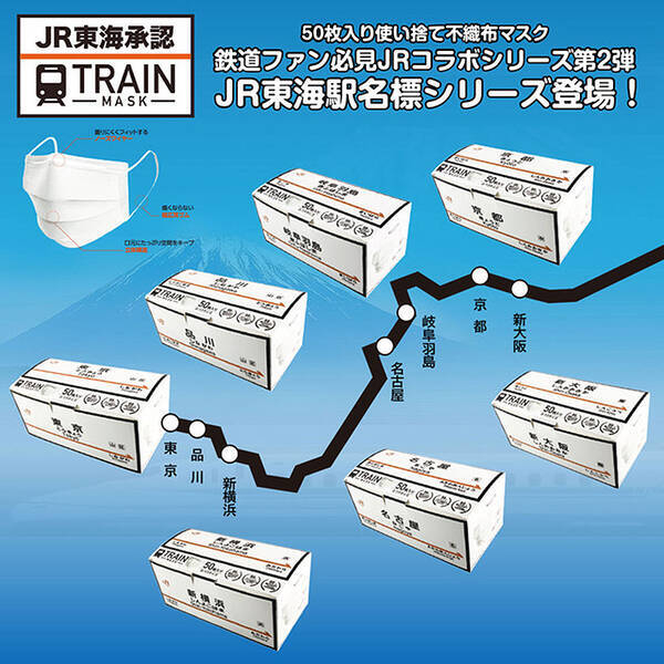 東海道新幹線のぞみ停車駅だけと思ったらあの駅も 日本製 Jr東海駅名標シリーズ トレインマスクが登場 21年2月21日 エキサイトニュース