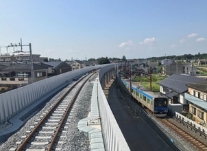東武、清水公園～梅郷間の高架区間は3月28日使用開始　愛宕駅新駅舎も同日から