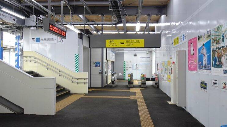 沼袋駅も　工事中です【駅ぶら04】新宿線18