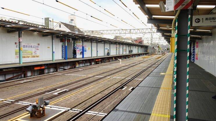 沼袋駅も　工事中です【駅ぶら04】新宿線18