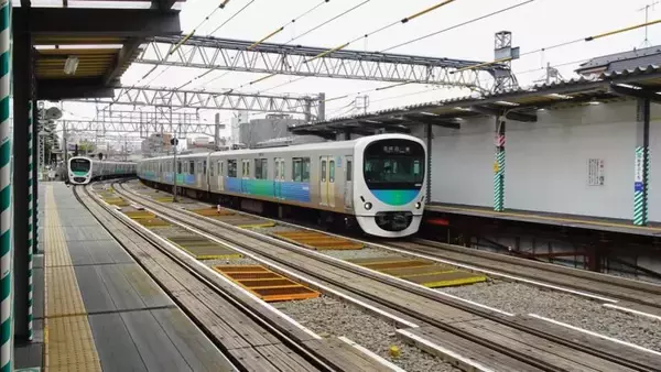 沼袋駅も　工事中です【駅ぶら04】新宿線18