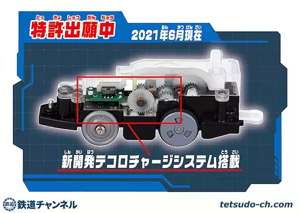 「プラレール史上初！ 電池なし、手転がし30秒でチャージし電動走行「テコロでチャージ」シリーズ 10/21発売」の画像