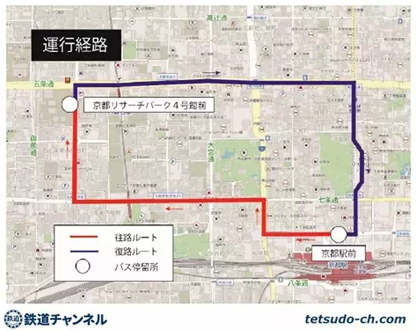 山陰線 京都～丹波口をワープ！ 京都駅～KRP 直通バス10/18運行開始