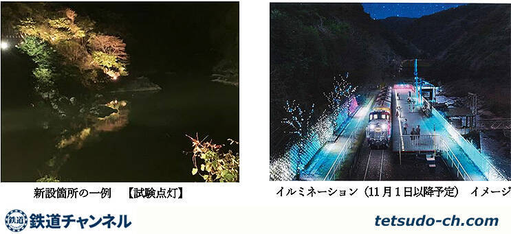 嵯峨野観光鉄道はこの秋さらにキラキラ「光の幻想列車」新設！