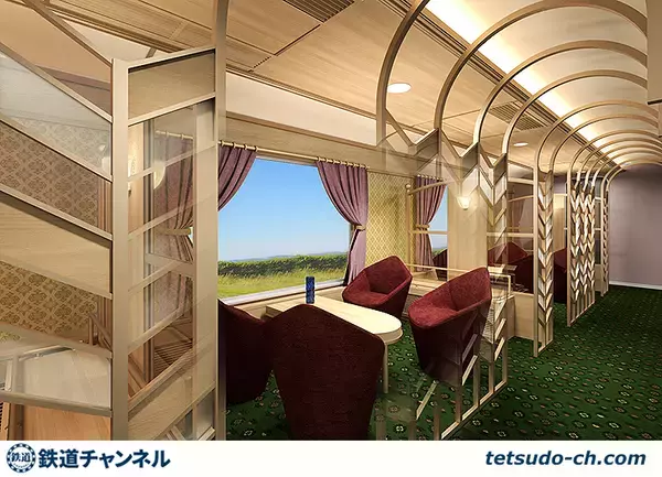 「大阪 奈良 京都 を結ぶ観光特急 あをによし 登場！ 既存特急車両を改造、2列座席の4両編成1本で2022/4/29運行開始！」の画像