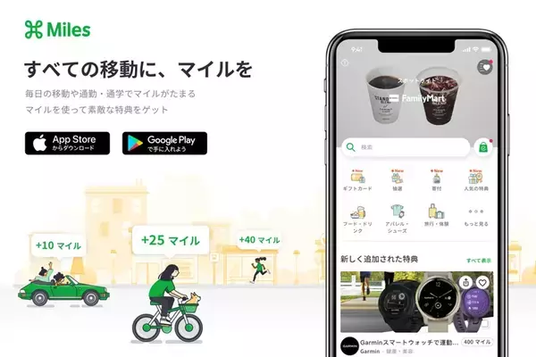 移動すればポイントが貯まる　スマホアプリの「Miles」が日本上陸　JR東日本グループが参加
