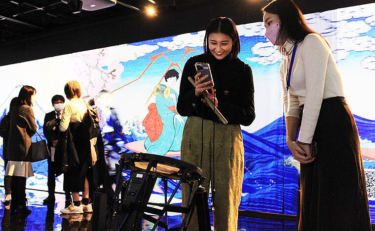 世界初のバーチャル浮世絵 360度 動画で時間旅行！ 和田彩花も体験「KDDI 音のVR で絵画鑑賞の世界が変わる」