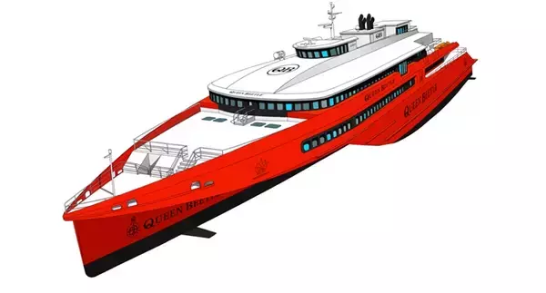 海上輸送中の西九州新幹線「かもめ」をウォッチング　QUEEN BEETLEで特別遊覧コース