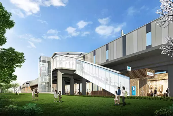 「東京メトロ千代田線 北綾瀬駅がホーム10両化で激変、しょうぶ沼公園直結の新出入口も3/16供用開始」の画像