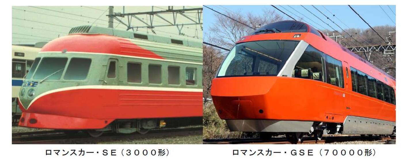 ロマンスカーｓｅ ３０００形 とｇｓｅ ７００００形 が共演 小田急ファミリー鉄道展 19年4月11日 エキサイトニュース