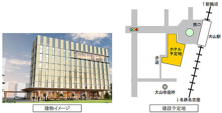 名鉄犬山駅前に7階建てホテル 名鉄が21年夏開業めざし着手 19年5月25日 エキサイトニュース