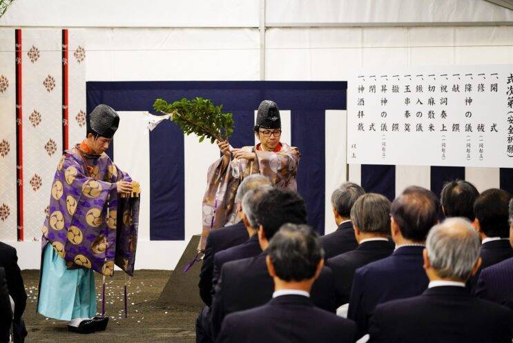 中央新幹線 神奈川県駅（仮称）新設のための安全祈願・起工式が挙行