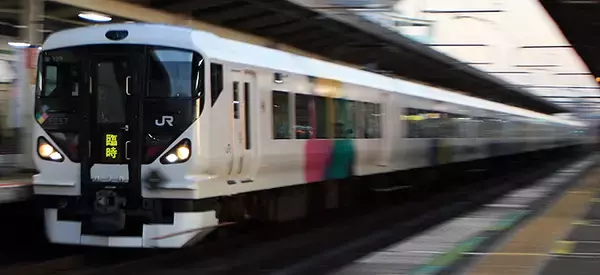 E257系松本車あずさ色9両、特急 新宿さざなみ 新宿―館山で1/1-5.26運転