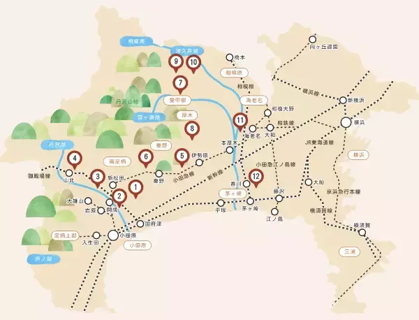 「小田急の新提案「駅～貸し切りタクシー利用」で “神奈川の酒蔵を巡るツアー” 全6コース、駅から手ぶらで楽しむ 周辺観光＋日本酒 の旅」の画像