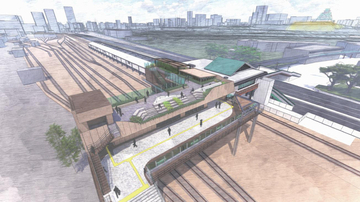 大阪城公園駅に〝空中回廊〟誕生へ！車両所を越える接続デッキを整備 2028年春開通