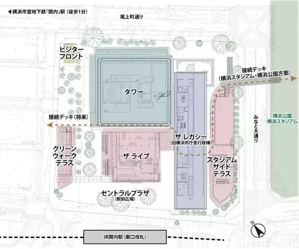 「横浜･関内駅前が激変「BASEGATE横浜関内」国内最大級34店舗のバル街･常設ライブビューイングアリーナ･星野OMO7ホテルなど2026年3月19日開業！」の画像