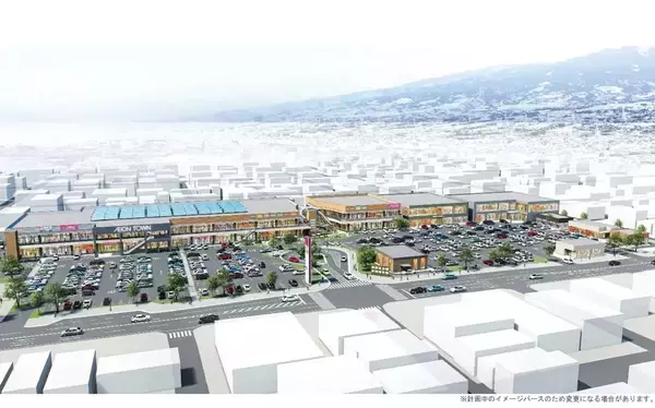 JR沼津駅北口徒歩約10分「イオンタウン沼津」旧イシバシプラザ跡地に2027年誕生！ 全50店舗の賑わい拠点 建設中の「カベヌマ」アートも話題