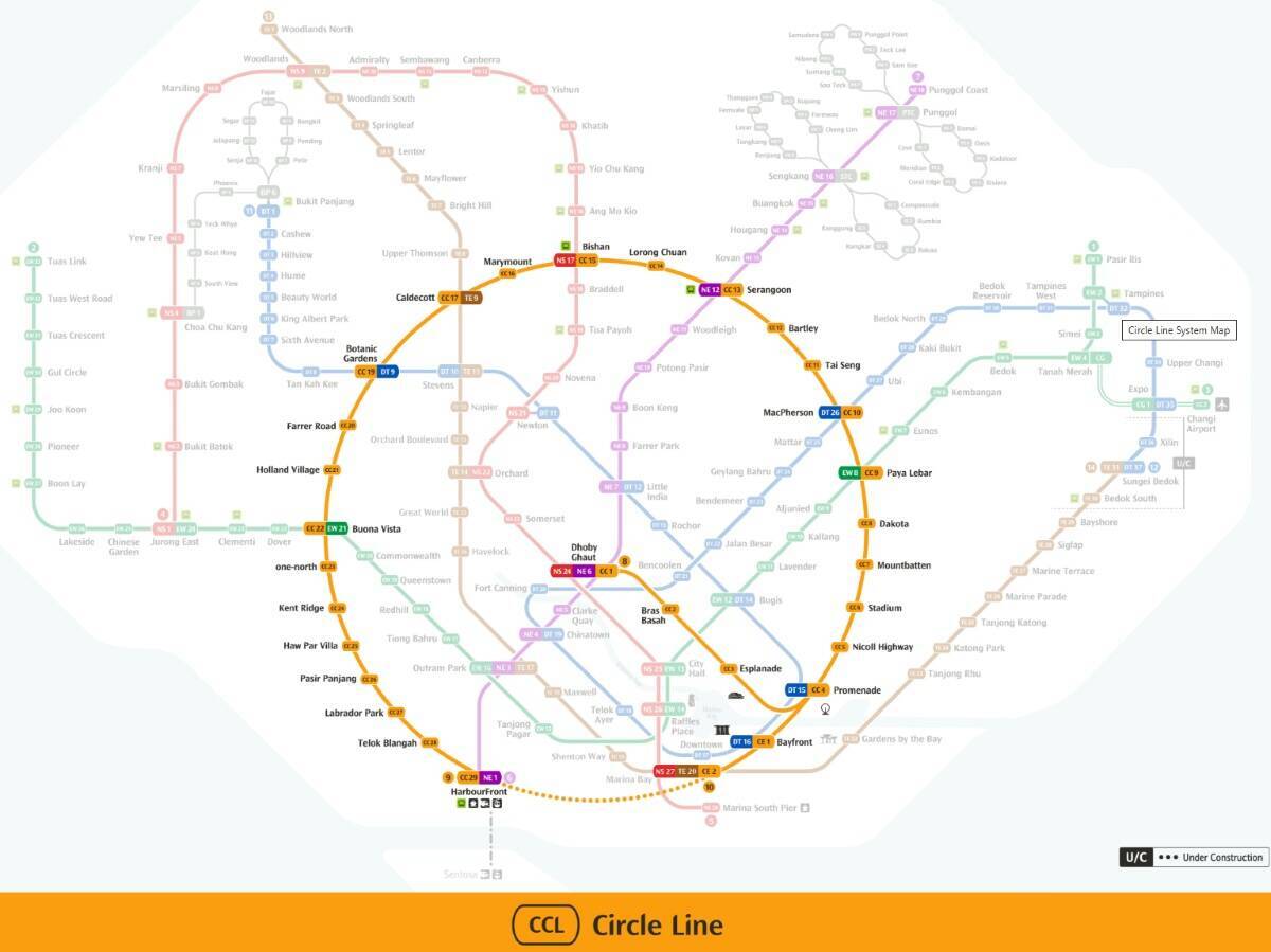 シンガポール地下鉄「MRTサークルライン」が2026年7月全線開通！ついに完全ループ化でマリーナ・ベイとセントーサ島が直結