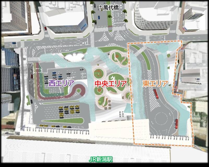 【JR新潟駅】万代広場ペデストリアンデッキ開通でバス・タクシーの「シームレスな乗り換え」が加速！ 2027年春にはいよいよ全面完成へ
