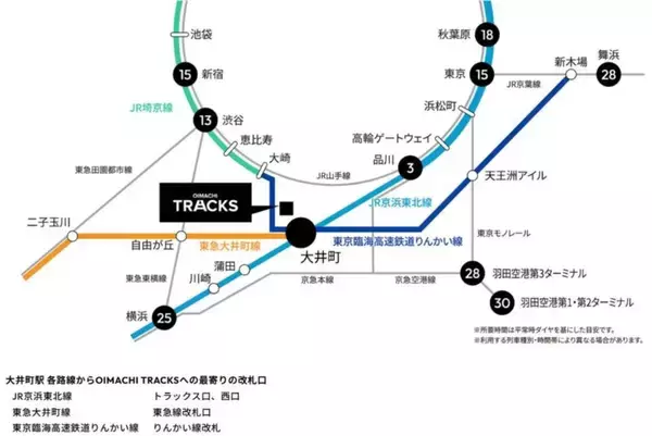 「JR大井町駅直結「OIMACHI TRACKS」3/28まちびらき！ 新改札口や駅周辺の動線の変化から「車両基地ビュー」まで、開業直前の様子をお届け」の画像