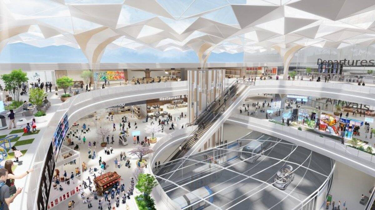 成田空港の”未来予想図”が決定！商業施設も入る巨大ワンターミナル、京成の高架新駅整備で新型特急が品川･羽田とを結ぶ！ JR空港駅は2面3線化！