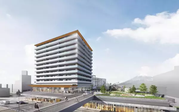 「JR富士駅北口が劇的リニューアル！公共交通乗り場を集約＆ “富士山を望む屋上テラス”を備えた「新駅前公益施設」と商業･住居などの「複合ビル」」の画像