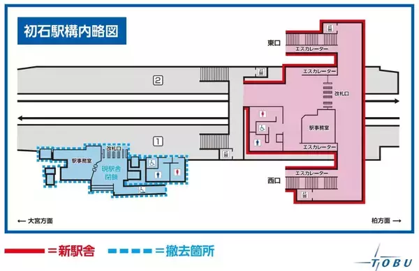 「東武･初石駅に待望の「東口」誕生！【12/21供用開始】流山おおたかの森の隣駅は”橋上駅舎化”で住民が望んでいた改札アクセス向上を実現」の画像