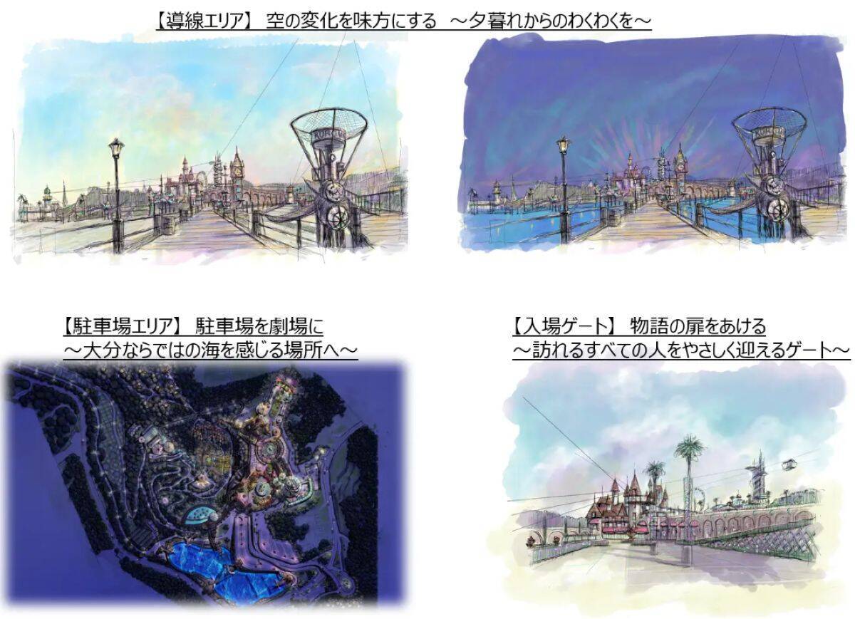 大分にキティと一緒の滞在型テーマパーク･リゾート構想！ハーモニーランドがホテルや大屋根建設などで「天空のリゾート」化！