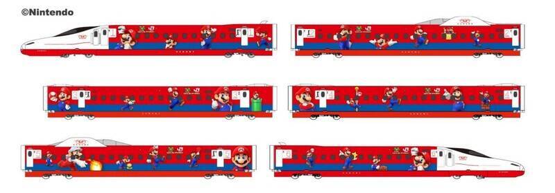 【JR九州×スーパーマリオ】885系･新幹線･BRTがマリオ色に！7ヶ月間限定のラッピング列車運行、九州22駅がマリオの聖地に