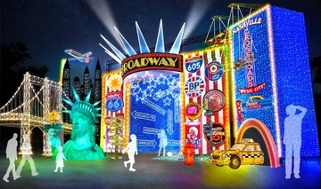 【東京ドイツ村】イルミネーション2026・10/31〜4/4開催 ！「アメリカ」テーマで巨大スロットや自由の女神などが登場、料金･アクセスも