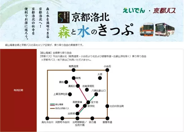 「京阪・叡電・京都バスをスマホ1つで攻略！「まるごと1日きっぷ」5/1発売開始。大原・鞍馬・貴船の観光がデジタルきっぷでシームレスに」の画像