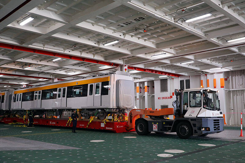 川崎汽船　カイロ向け鉄道車両輸送見学会を開催　High ＆ Heavy 貨物輸送現場をメディア初公開