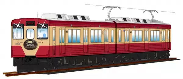 「福島交通飯坂線、開業100周年で「レトロデザイン」の列車を運行、久野知美さんの到着案内なども」の画像