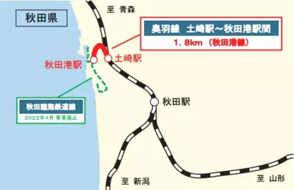 【JR貨物】奥羽線「秋田港線」2026年7月廃止へ クルーズ船客輸送も今年度で終了
