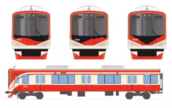 阪神電車の急行用9300系が新色「Re Vermilion」へデザイン刷新！全3編成に「海」「山」「街」の異なる顔を与えて2026年秋から順次登場