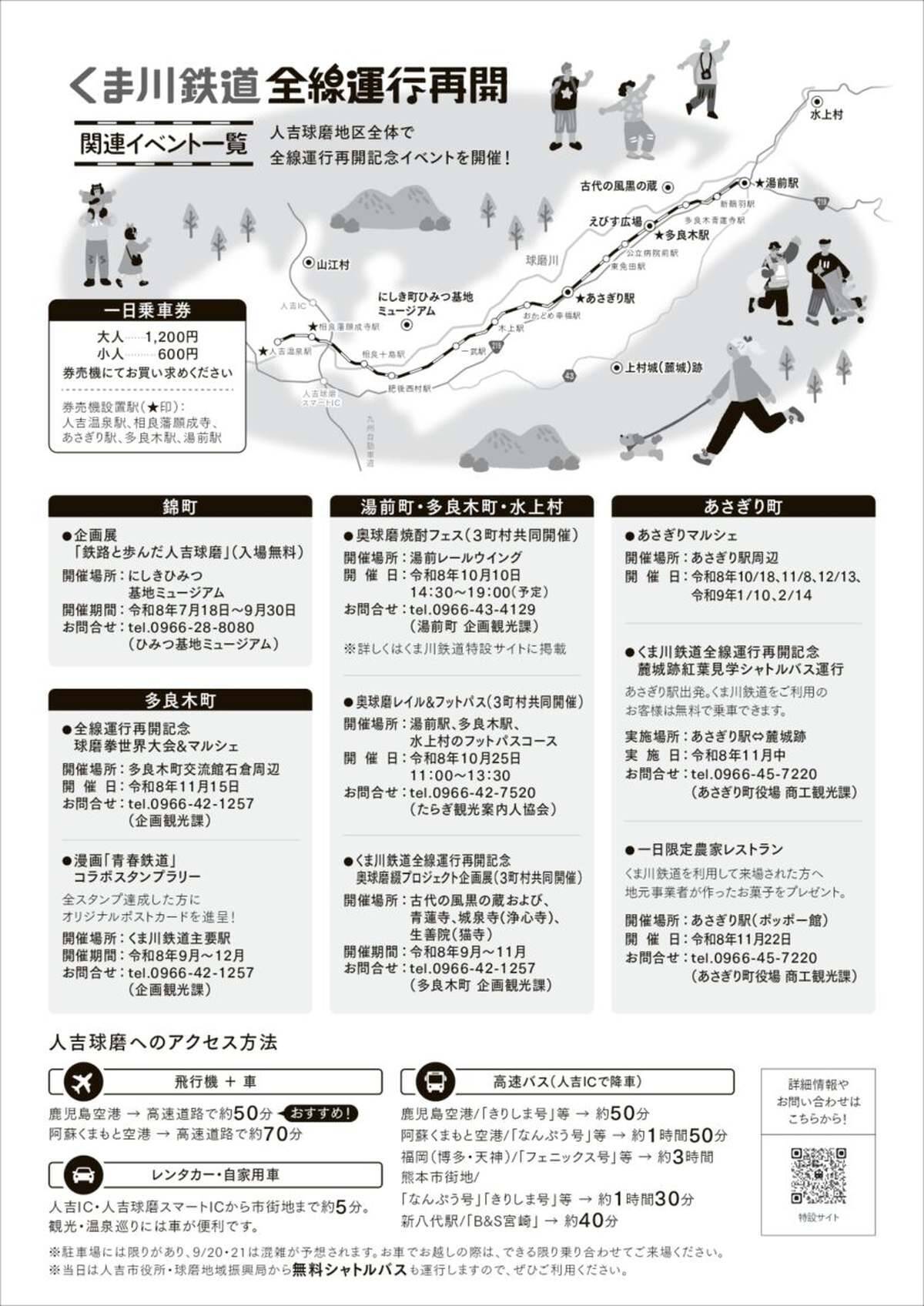 くま川鉄道が9月20日に全線運行再開【2026最新】人吉温泉〜湯前が6年ぶり開通！新駅名・時刻表・お得なフリーきっぷ完全ガイド(熊本県)