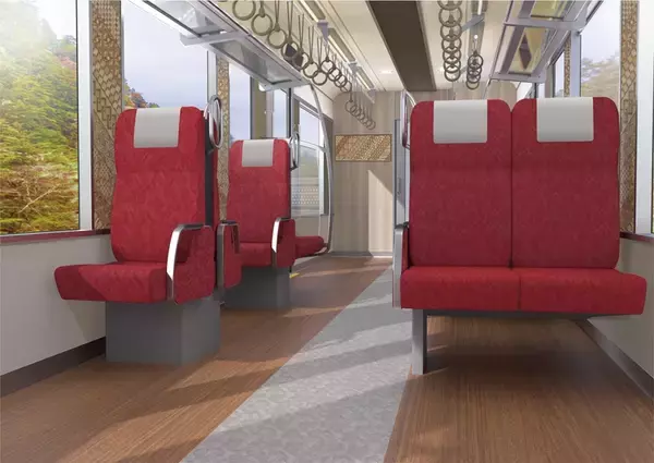 「箱根登山電車、14年ぶりの新型車両「4000形」2028年導入へ　引退する100形の後継、初の「流面形」デザイン」の画像