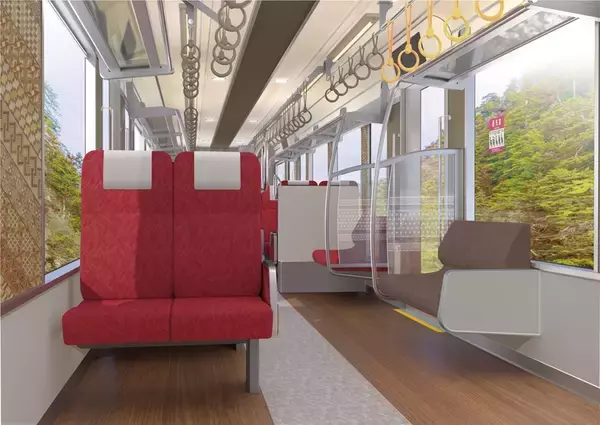 「箱根登山電車、14年ぶりの新型車両「4000形」2028年導入へ　引退する100形の後継、初の「流面形」デザイン」の画像