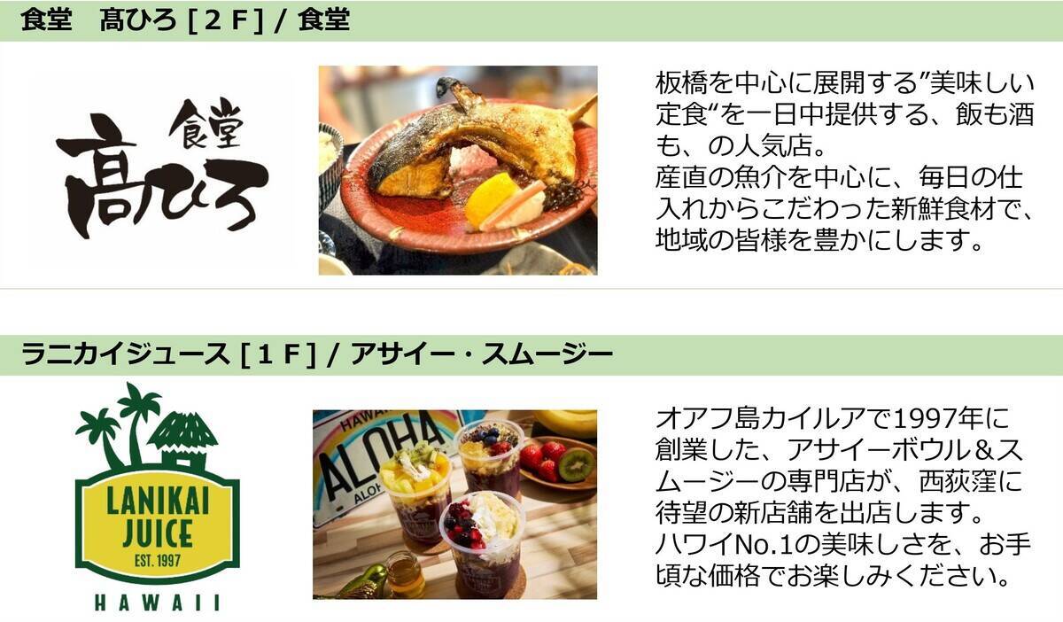 西荻窪がますます便利に！ 200mの「西荻高架下」が2026年6月グランドオープン ハワイ発人気カフェやペット施設など店舗情報まとめ