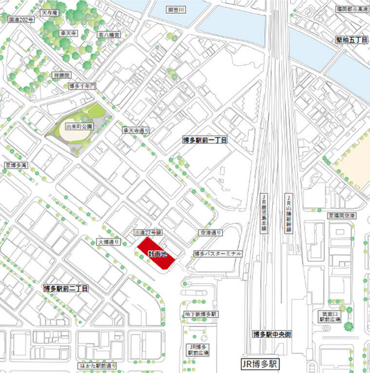 2028年竣工･博多駅直結「博多新三井ビル」建替計画が始動！ 地下街と繋がる緑の立体ビル誕生により、駅周辺の回遊性が劇的にアップ（福岡市）