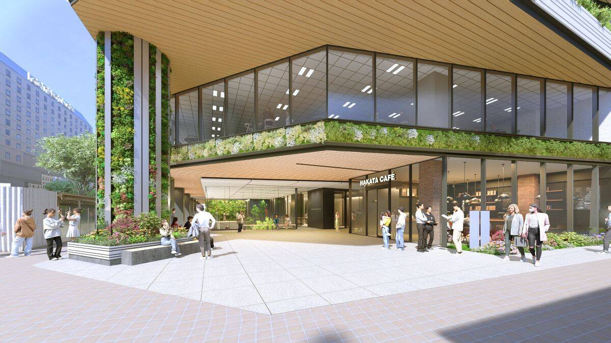 2028年竣工･博多駅直結「博多新三井ビル」建替計画が始動！ 地下街と繋がる緑の立体ビル誕生により、駅周辺の回遊性が劇的にアップ（福岡市）